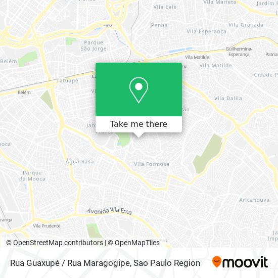Mapa Rua Guaxupé / Rua Maragogipe