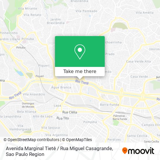 Avenida Marginal Tietê / Rua Miguel Casagrande map