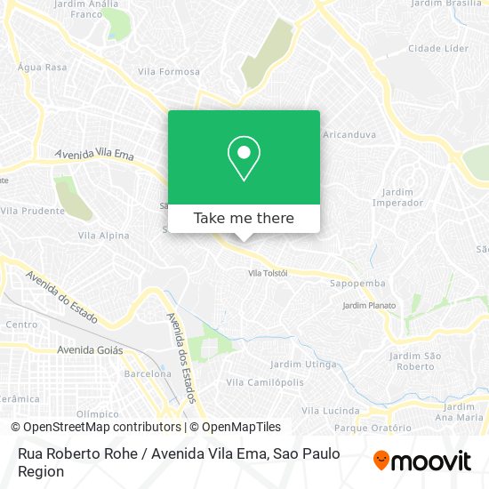 Mapa Rua Roberto Rohe / Avenida Vila Ema
