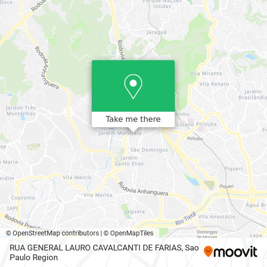 RUA GENERAL LAURO CAVALCANTI DE FARIAS map