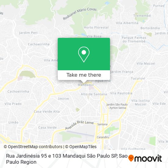 Rua Jardinésia  95 e 103   Mandaqui   São Paulo   SP map