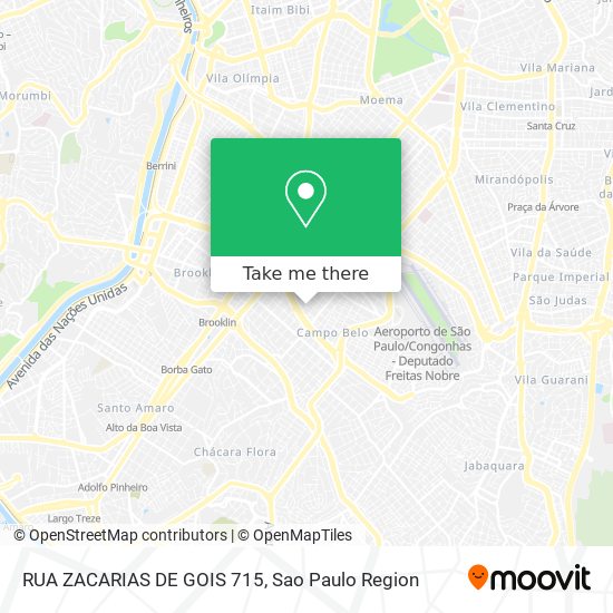 Mapa RUA ZACARIAS DE GOIS 715