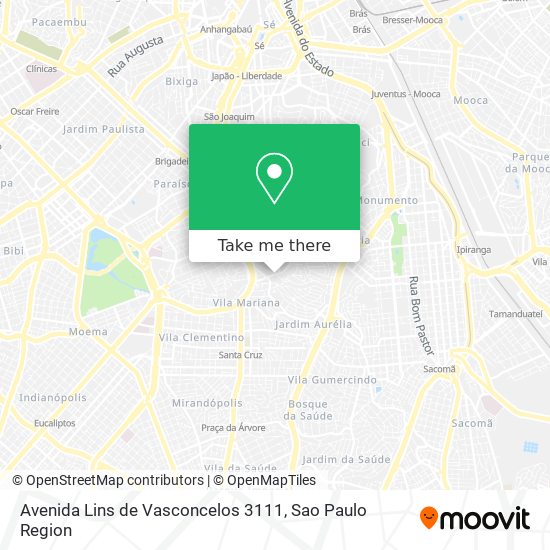 Mapa Avenida Lins de Vasconcelos  3111