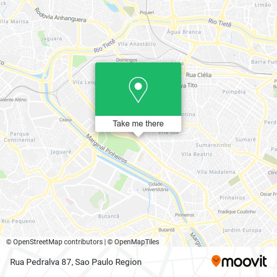 Mapa Rua Pedralva  87