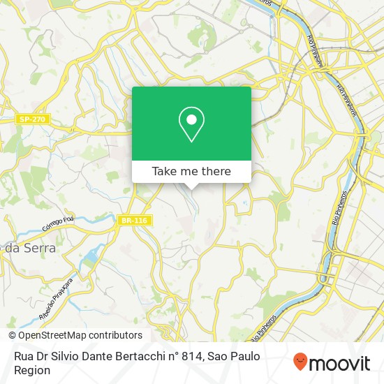 Mapa Rua Dr  Silvio Dante Bertacchi  n° 814