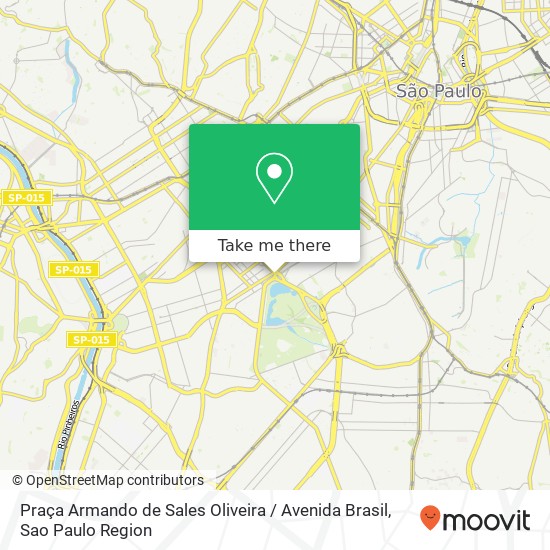 Praça Armando de Sales Oliveira / Avenida Brasil map
