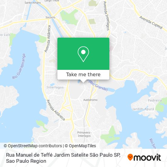 Rua Manuel de Teffé   Jardim Satelite  São Paulo   SP map