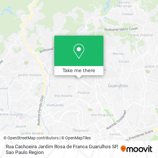 Rua Cachoeira   Jardim Rosa de Franca   Guarulhos   SP map