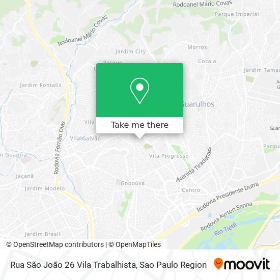Rua  São João  26   Vila Trabalhista map