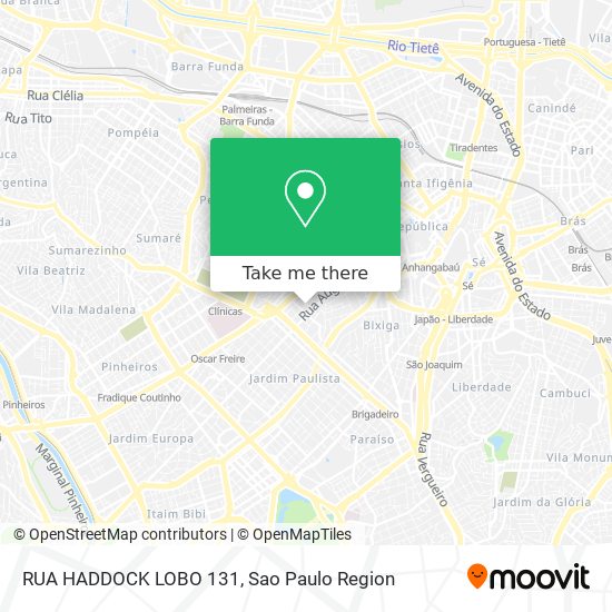 RUA HADDOCK LOBO  131 map