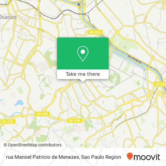 Mapa rua Manoel Patrício de Menezes