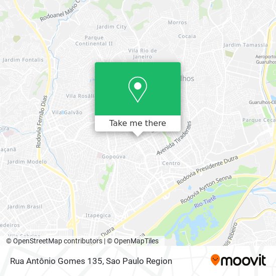 Mapa Rua Antônio Gomes 135