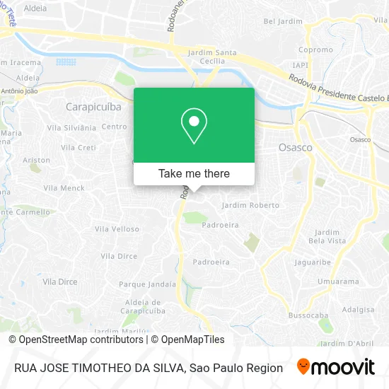 RUA JOSE TIMOTHEO DA SILVA map