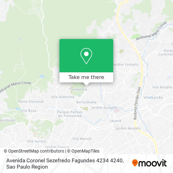 Mapa Avenida Coronel Sezefredo Fagundes 4234 4240