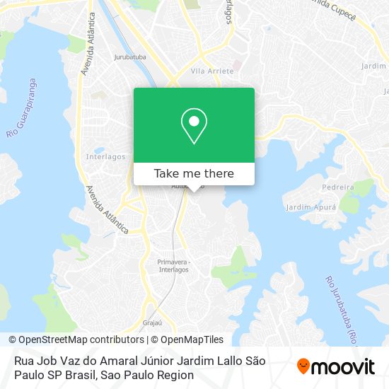Mapa Rua Job Vaz do Amaral Júnior   Jardim Lallo  São Paulo   SP  Brasil
