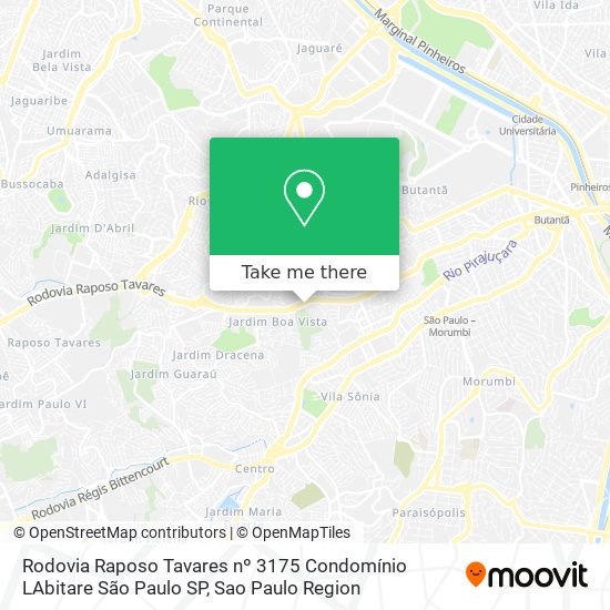Rodovia Raposo Tavares nº 3175 Condomínio LAbitare São Paulo SP map