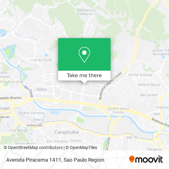 Mapa Avenida Piracema 1411