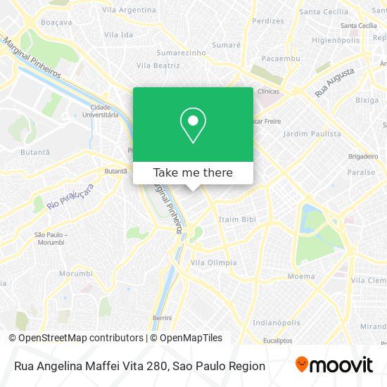 Mapa Rua Angelina Maffei Vita 280