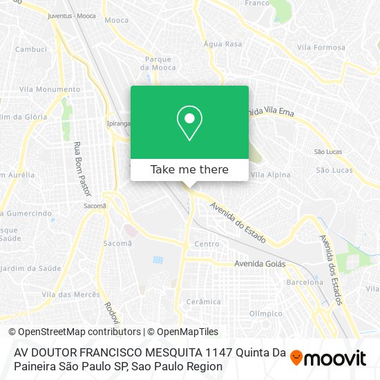 AV DOUTOR FRANCISCO MESQUITA  1147   Quinta Da Paineira   São Paulo   SP map