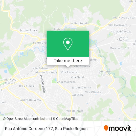 Mapa Rua Antônio Cordeiro  177