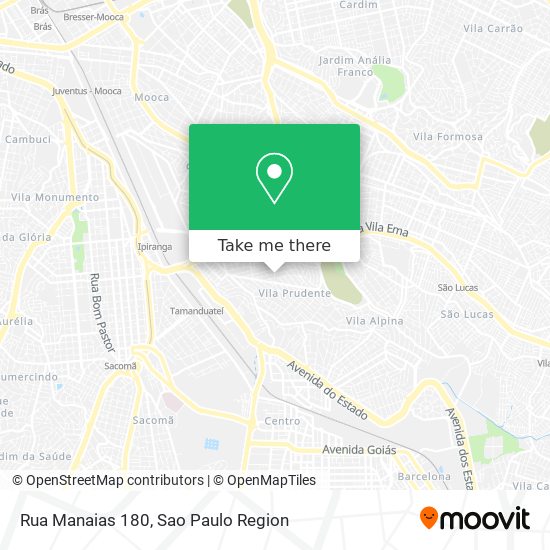Mapa Rua Manaias 180