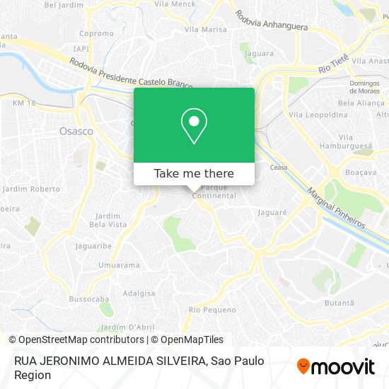 RUA JERONIMO ALMEIDA SILVEIRA map