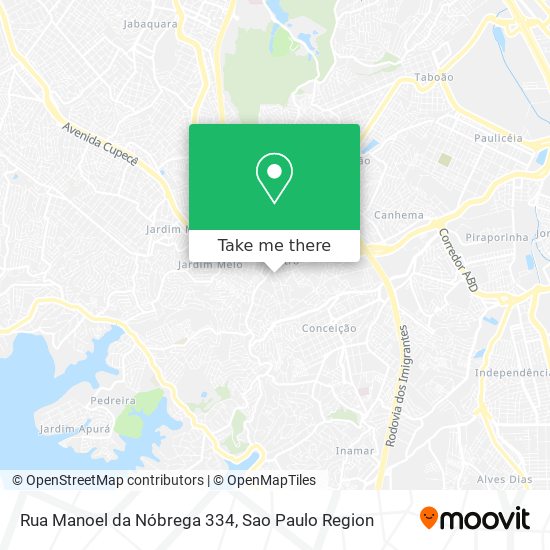 Mapa Rua Manoel da Nóbrega 334