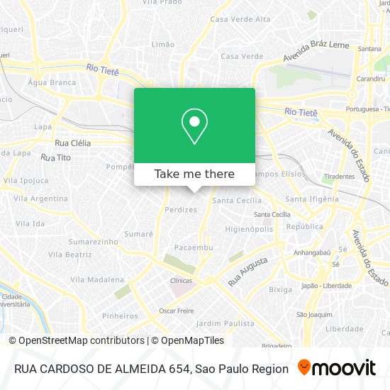 RUA CARDOSO DE ALMEIDA 654 map