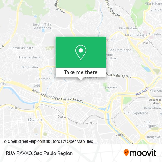 Mapa RUA PAVAO