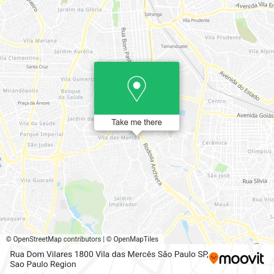 Rua Dom Vilares  1800   Vila das Mercês   São Paulo  SP map