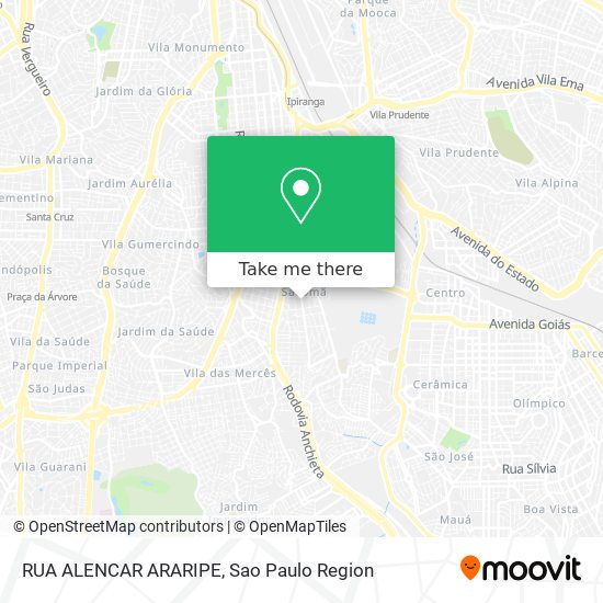 Mapa RUA ALENCAR ARARIPE