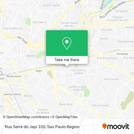 Rua Serra do Japi 320 map