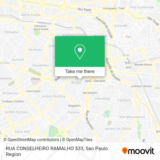 RUA CONSELHEIRO RAMALHO 533 map