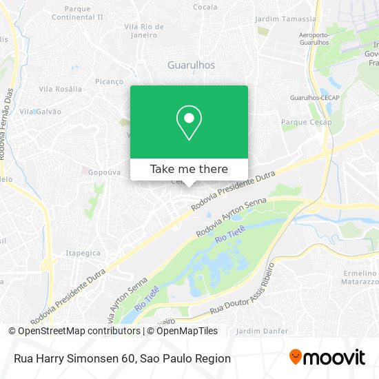 Mapa Rua Harry Simonsen 60