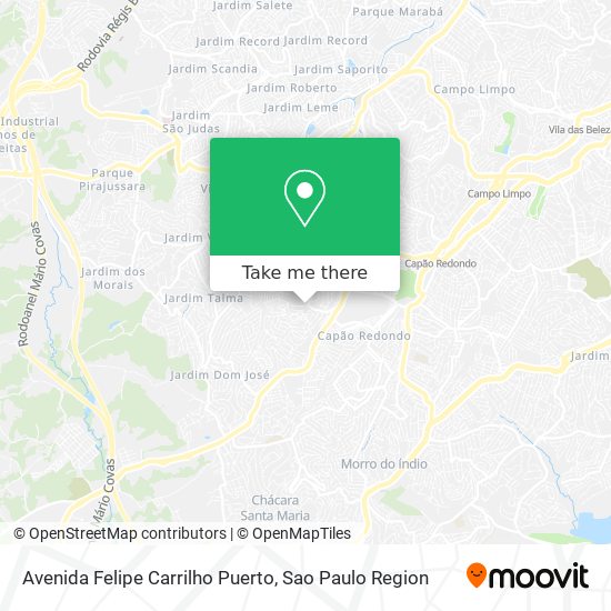 Mapa Avenida Felipe Carrilho Puerto