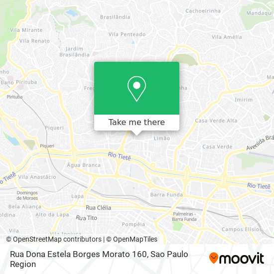 Mapa Rua Dona Estela Borges Morato 160