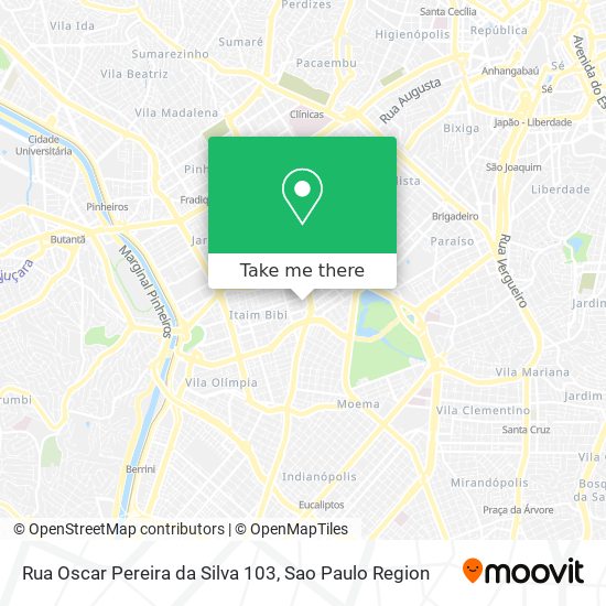 Mapa Rua Oscar Pereira da Silva 103