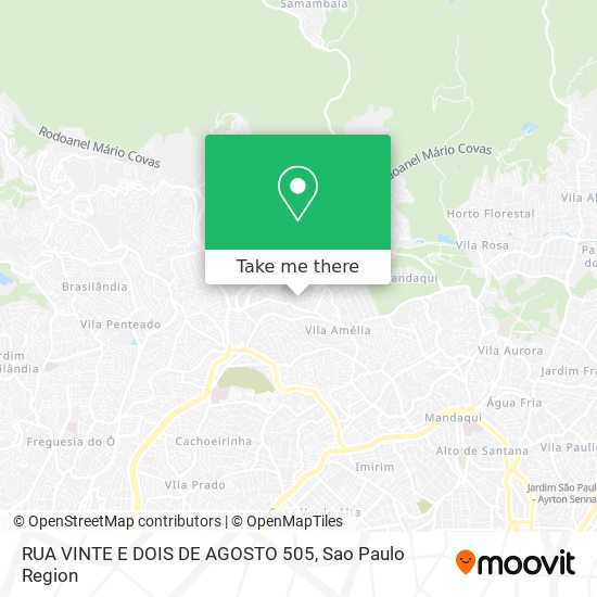 Mapa RUA VINTE E DOIS DE AGOSTO 505