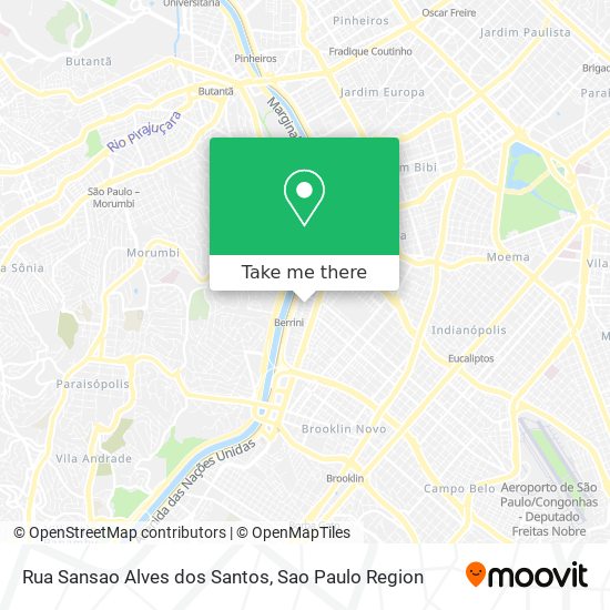 Mapa Rua Sansao Alves dos Santos