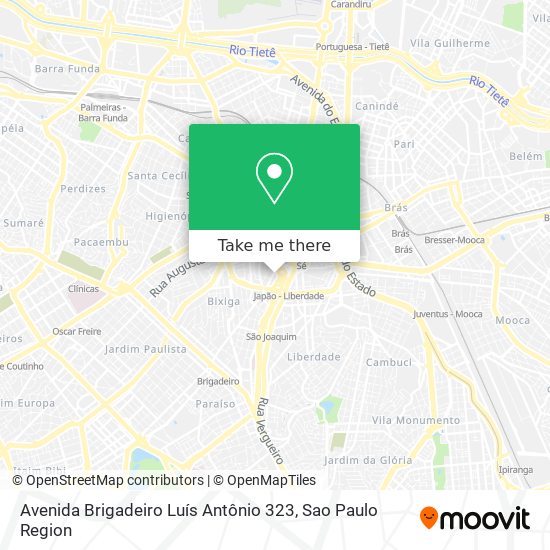 Mapa Avenida Brigadeiro Luís Antônio 323