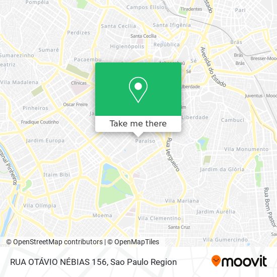 Mapa RUA OTÁVIO NÉBIAS  156