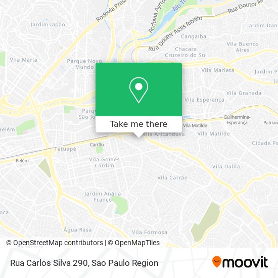 Mapa Rua Carlos Silva 290