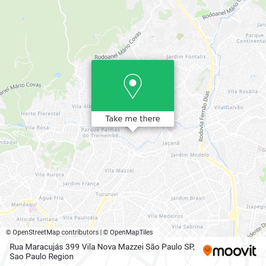 Rua Maracujás  399   Vila Nova Mazzei   São Paulo   SP map