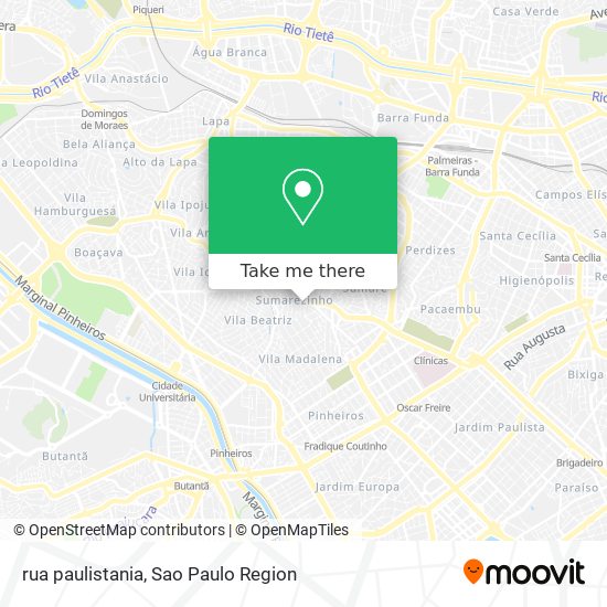 rua paulistania map