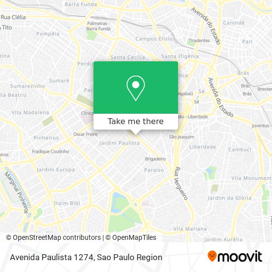 Mapa Avenida Paulista 1274