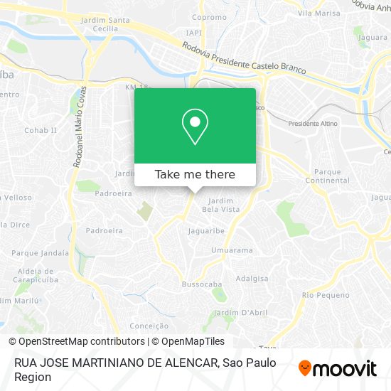 RUA JOSE MARTINIANO DE ALENCAR map