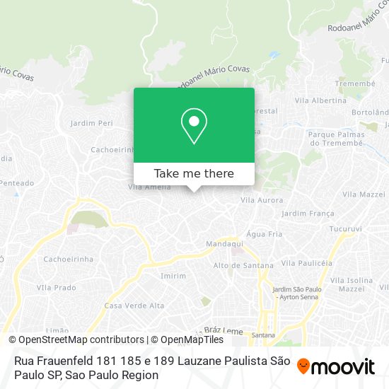 Rua Frauenfeld  181  185 e 189   Lauzane Paulista   São Paulo   SP map