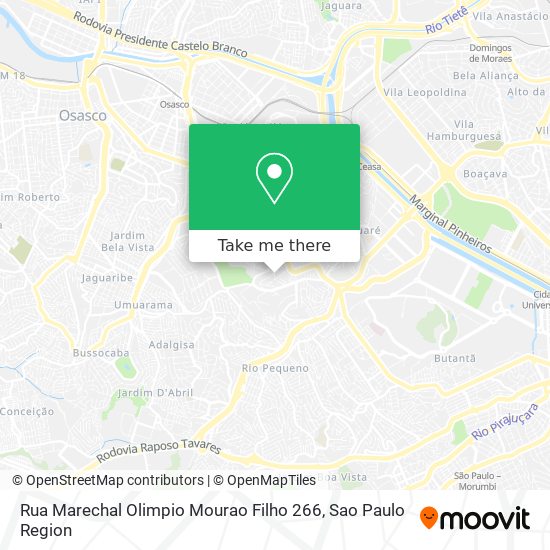 Mapa Rua Marechal Olimpio Mourao Filho 266
