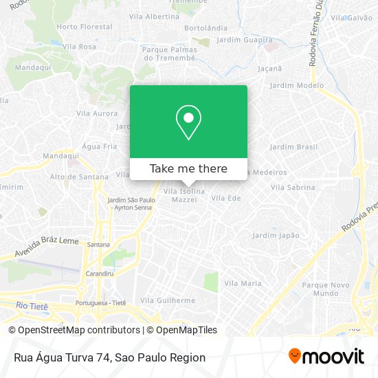 Mapa Rua Água  Turva 74