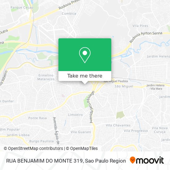 Mapa RUA BENJAMIM DO MONTE 319